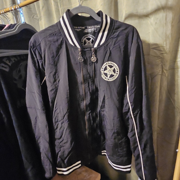 BlackCraft Create Your Own Future Double Zipper Bomber Jacket - Picture 10 of 12